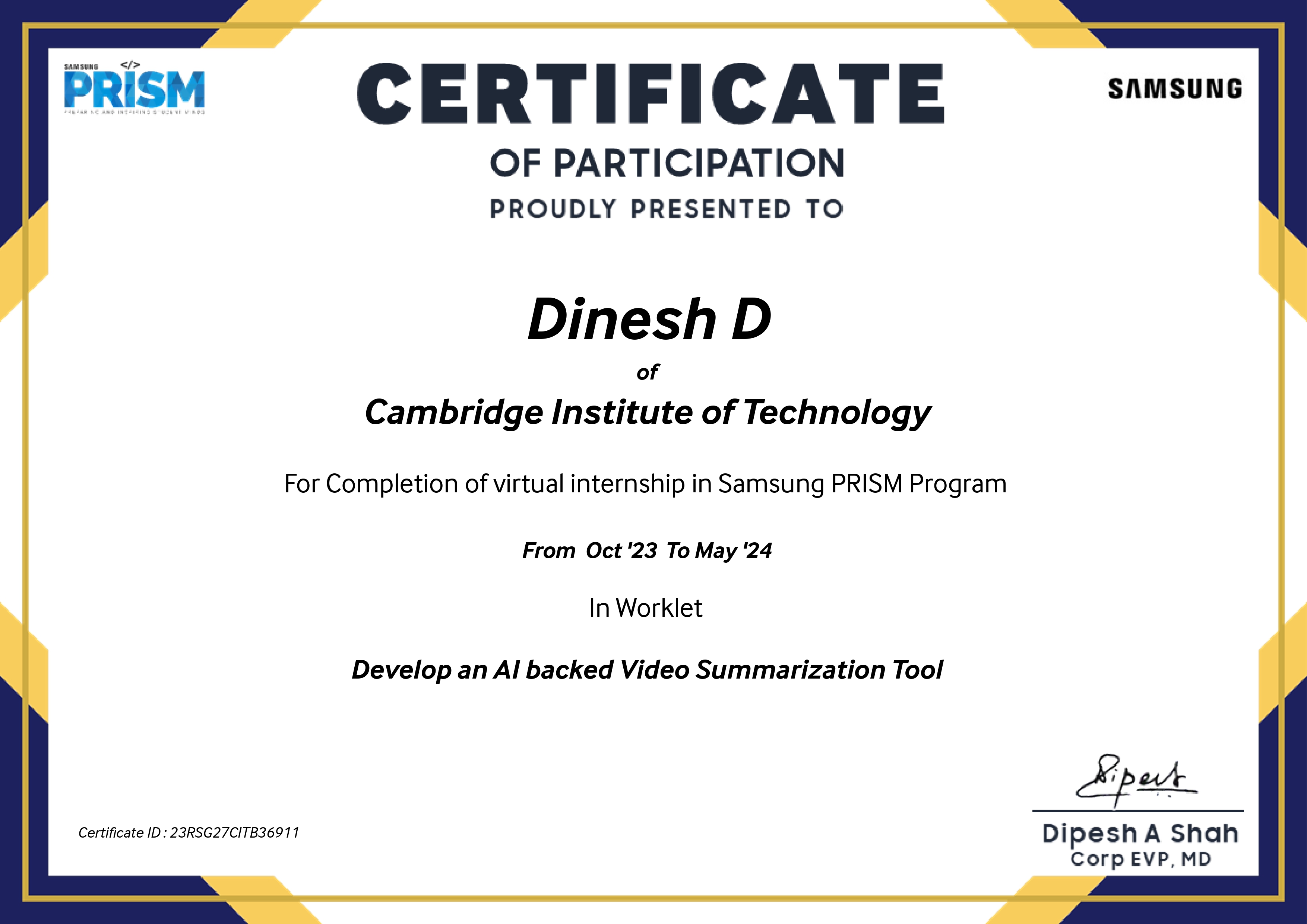 AI-driven Video Q&A chatbot at Samsung R&D